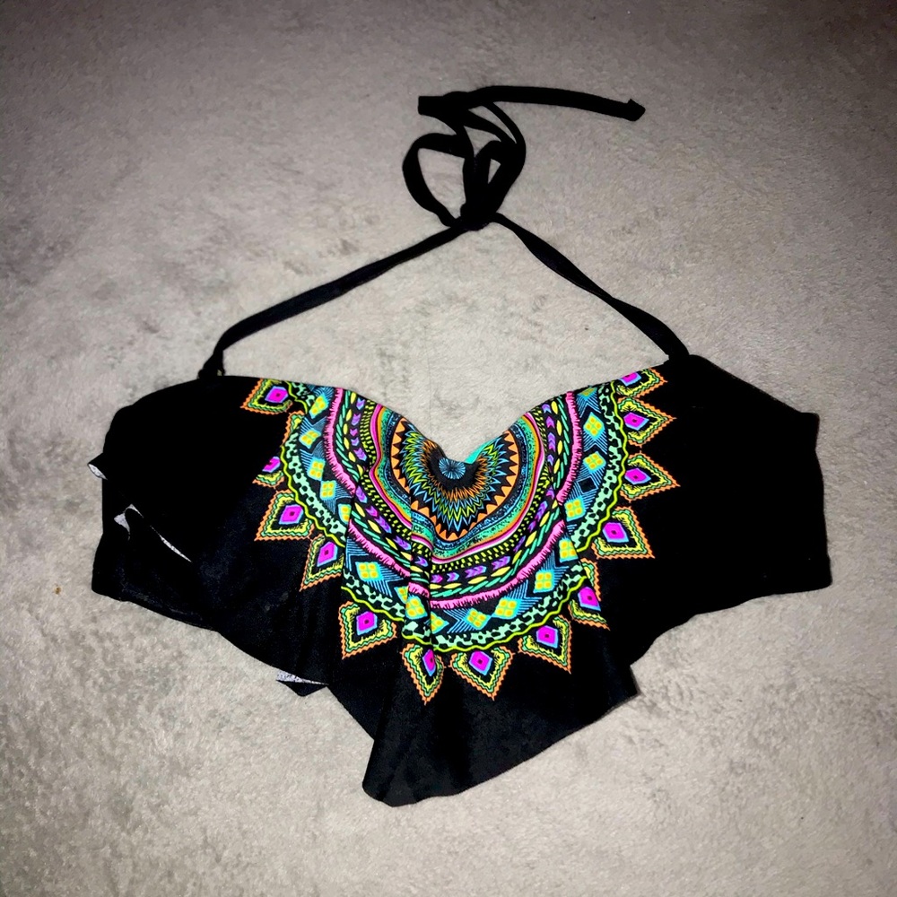 Flouncy beach bikini top